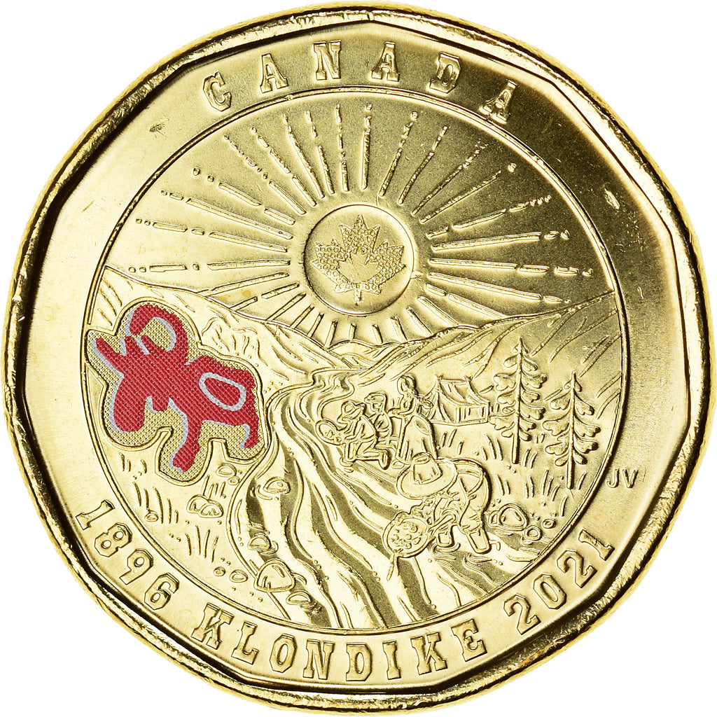 Moneta, Canada, Dollar, 2021, Colorized, SPL, Brass plated steel (three-ply)