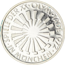 Coin, GERMANY - FEDERAL REPUBLIC, 10 Mark, 1972, Stuttgart, BE, MS(63), Silver