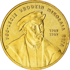 Coin, Poland, 2 Zlote, 2005, Warsaw, AU(55-58), Brass, KM:608