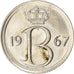 Münze, Belgien, 25 Centimes, 1967, Brussels, SS, Kupfer-Nickel, KM:153.1