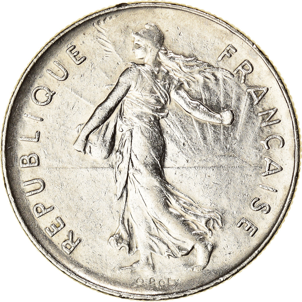 Moeda, França, Semeuse, 5 Francs, 1990, Paris, EF(40-45), Cobre-Níquel