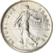 Coin, France, Semeuse, 5 Francs, 1990, Paris, EF(40-45), Nickel Clad