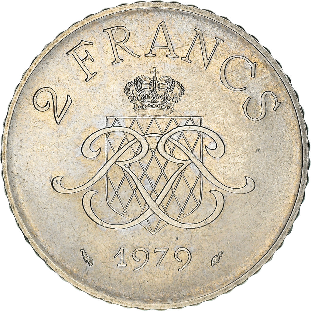 Moneta, Monaco, Rainier III, 2 Francs, 1979, BB, Nichel, KM:157, Gadoury:MC 151