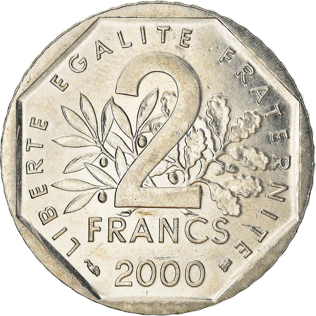 Moneta, Francia, Semeuse, 2 Francs, 2000, Saint-Petersburg, BB, Nichel