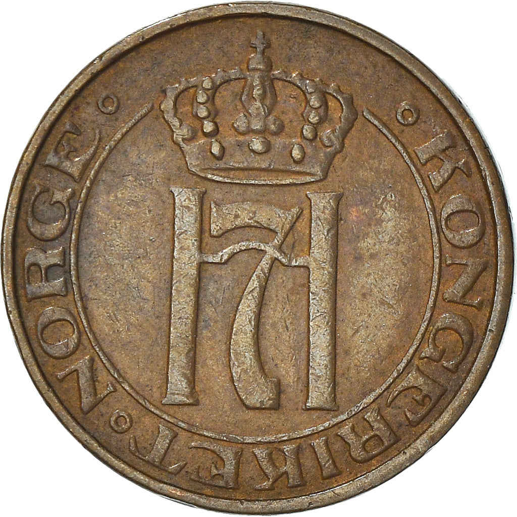 Moeda, Noruega, Haakon VII, Ore, 1936, EF(40-45), Bronze, KM:367