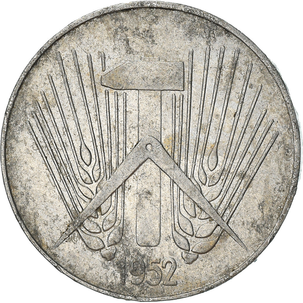 Munten, DUITSE DEMOCRATISCHE REPUBLIEK, 10 Pfennig, 1952, Muldenhütten, FR+
