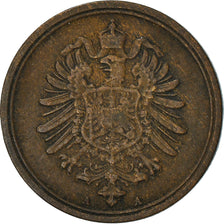 Coin, GERMANY - EMPIRE, Wilhelm I, Pfennig, 1889, Berlin, EF(40-45), Copper