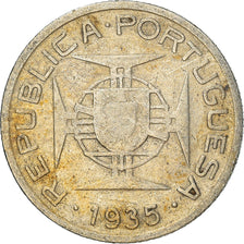 Moeda, Moçambique, 2-1/2 Escudos, 1935, EF(40-45), Prata, KM:61