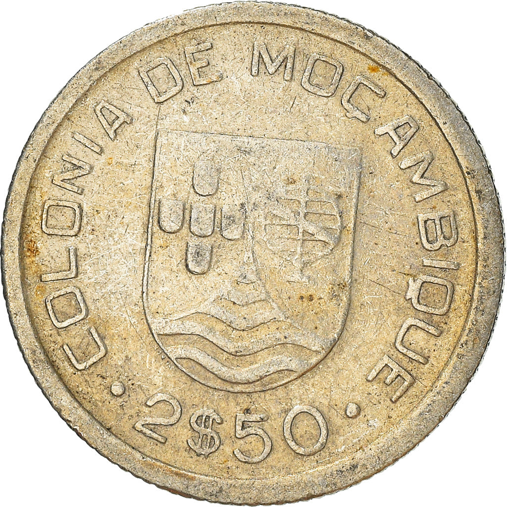 Monnaie, Mozambique, 2-1/2 Escudos, 1935, TTB, Argent, KM:61
