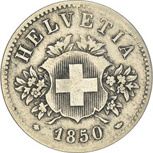 Coin, Switzerland, 20 Rappen, 1850, Bern, VF(20-25), Billon, KM:7