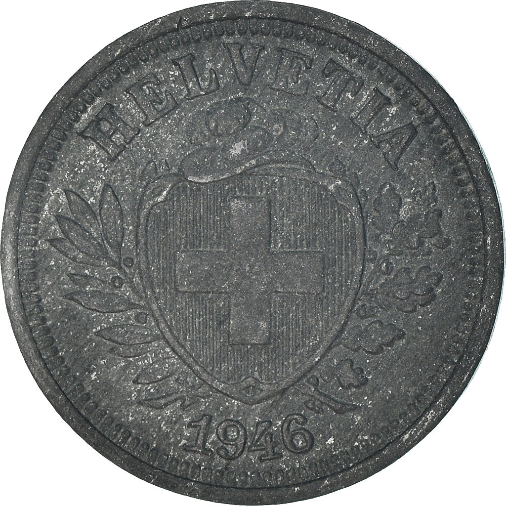 Münze, Schweiz, Rappen, 1946, Bern, S+, Zinc, KM:3a