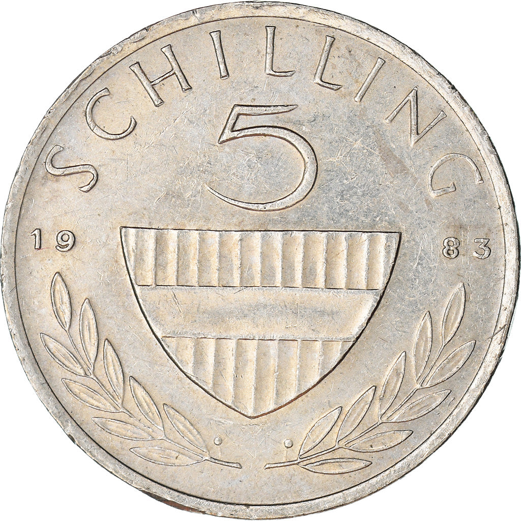 Moneta, Austria, 5 Schilling, 1983, EF(40-45), Miedź-Nikiel, KM:2889a