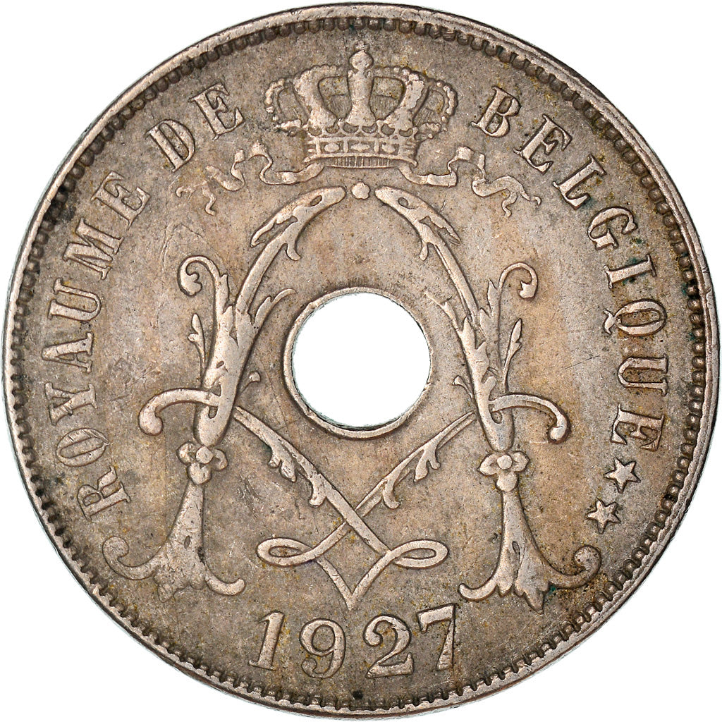 Moneta, Belgio, 25 Centimes, 1927, MB+, Rame-nichel, KM:68.1