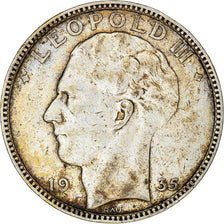 Coin, Belgium, 20 Francs, 20 Frank, 1935, VF(30-35), Silver, KM:105