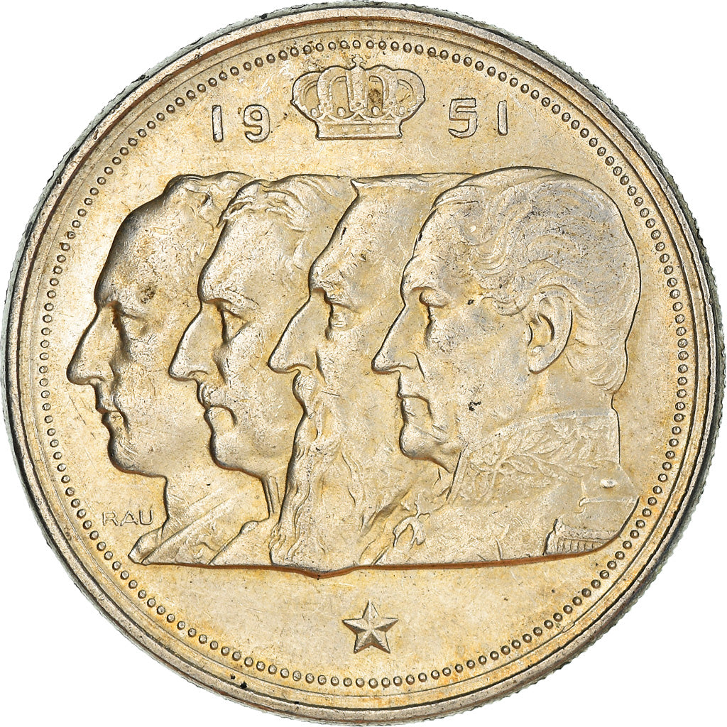 Monnaie, Belgique, 100 Francs, 100 Frank, 1951, TTB, Argent, KM:139.1