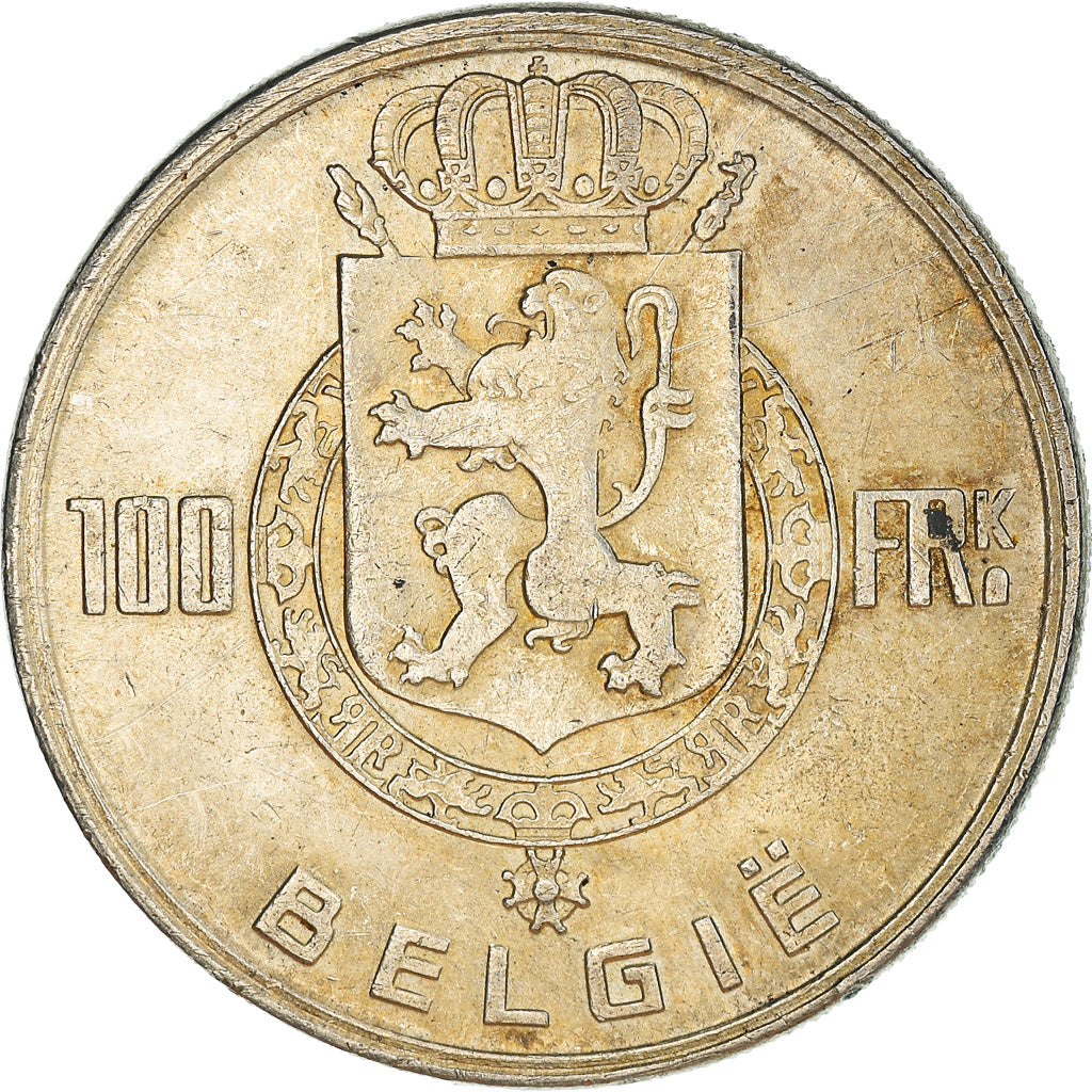 Monnaie, Belgique, 100 Francs, 100 Frank, 1951, TTB, Argent, KM:139.1