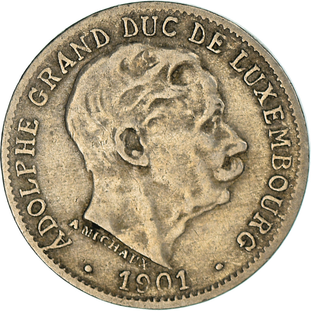 Coin, Luxembourg, Adolphe, 5 Centimes, 1901, EF(40-45), Copper-nickel, KM:24