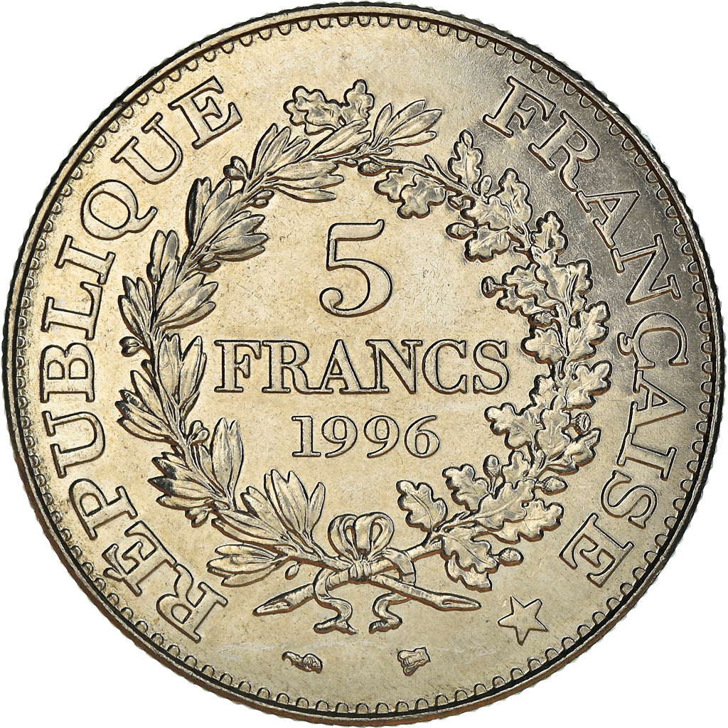Münze, Frankreich, Hercule, 5 Francs, 1996, Paris, VZ, Nickel, KM:1155