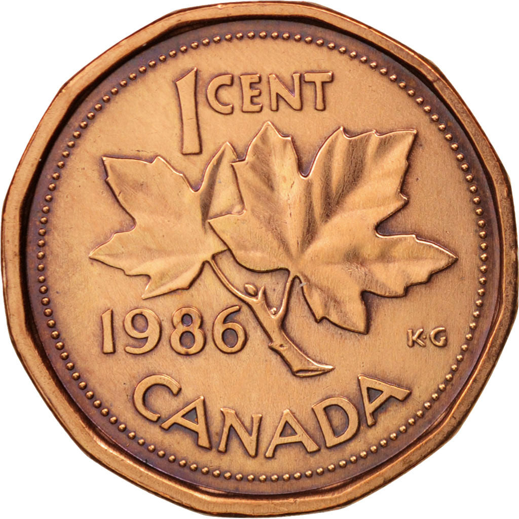 Coin, Canada, Elizabeth II, Cent, 1986, Royal Canadian Mint, Ottawa, AU(55-58)