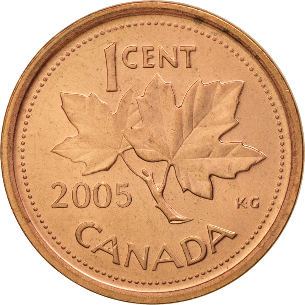Coin, Canada, Elizabeth II, Cent, 2005, Royal Canadian Mint, AU(55-58), Copper