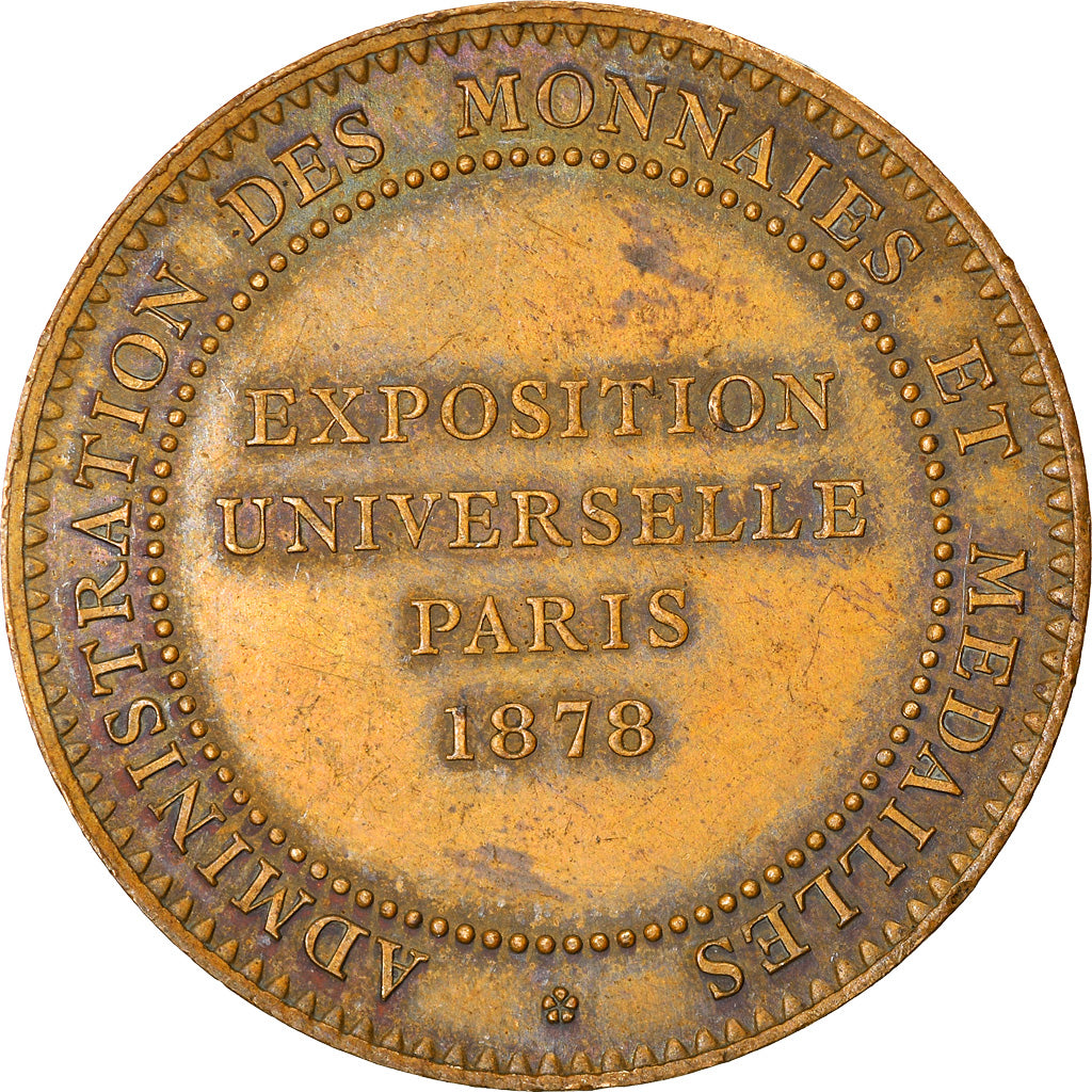 Francia, medalla, Exposition universelle de Paris, 1878, Barre, MBC+, Cobre