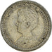 Moneda, Países Bajos, Wilhelmina I, 10 Cents, 1917, BC+, Plata, KM:145