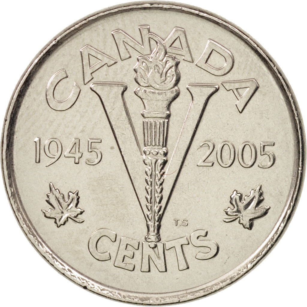 Coin, Canada, Elizabeth II, 5 Cents, 2005, Royal Canadian Mint, MS(63), Nickel