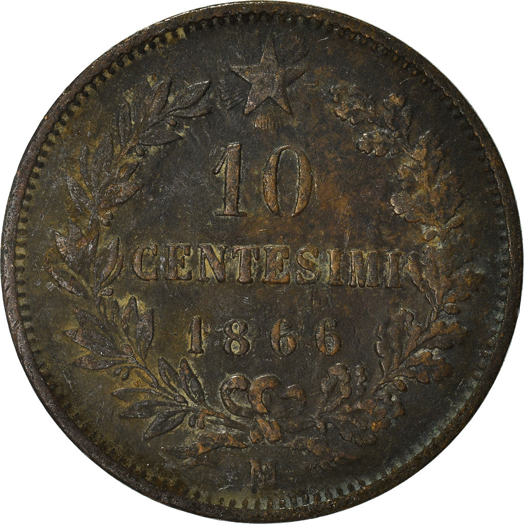 Moneta, Włochy, 10 Centesimi, 1866