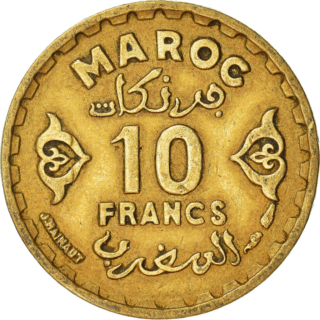Coin, Morocco, 10 Francs, 1371