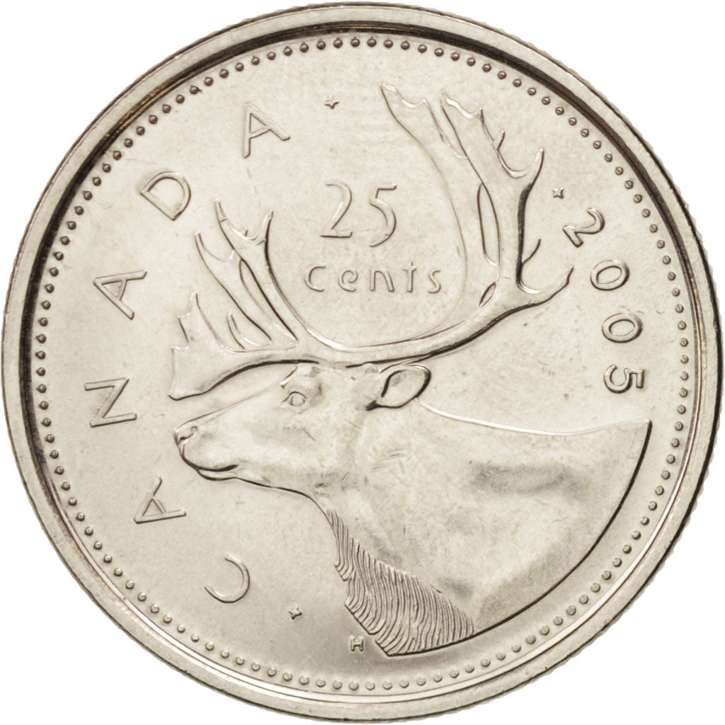 Coin, Canada, Elizabeth II, 25 Cents, 2005, Royal Canadian Mint, MS(63), Nickel