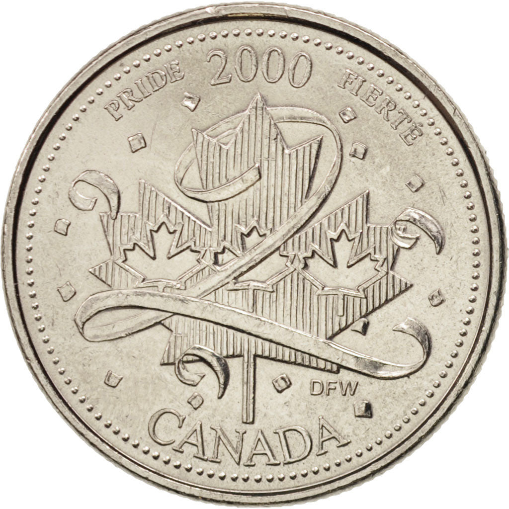 Coin, Canada, Elizabeth II, 25 Cents, 2000, Royal Canadian Mint, Ottawa