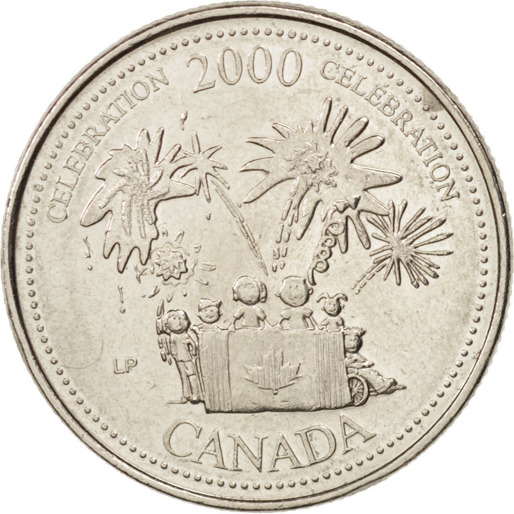Coin, Canada, Elizabeth II, 25 Cents, 2000, Royal Canadian Mint, Ottawa