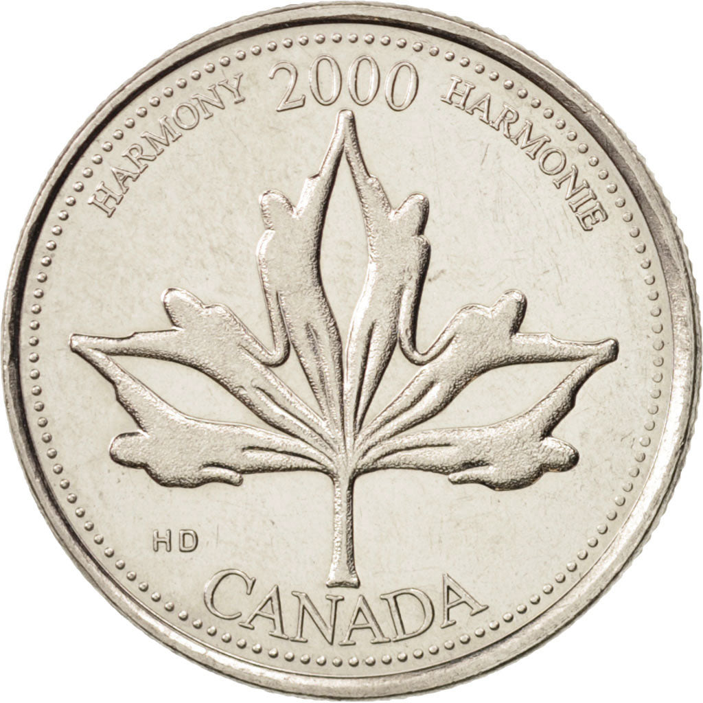 Coin, Canada, Elizabeth II, 25 Cents, 2000, Royal Canadian Mint, Ottawa