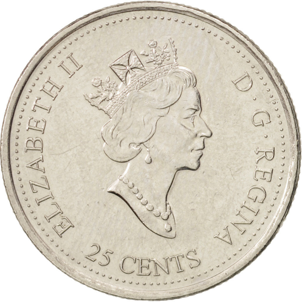 Coin, Canada, Elizabeth II, 25 Cents, 2000, Royal Canadian Mint, Ottawa