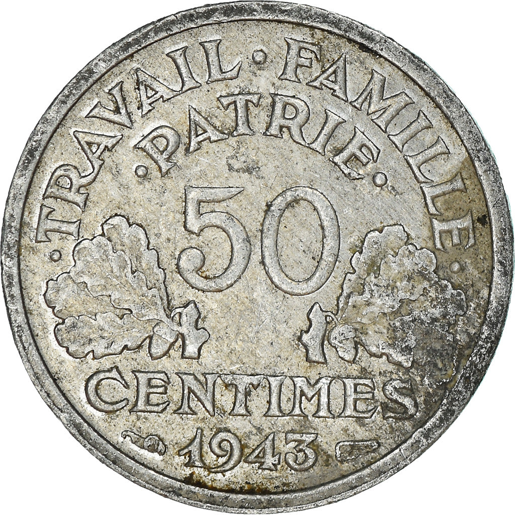 Moneda, Francia, 50 Centimes, 1943