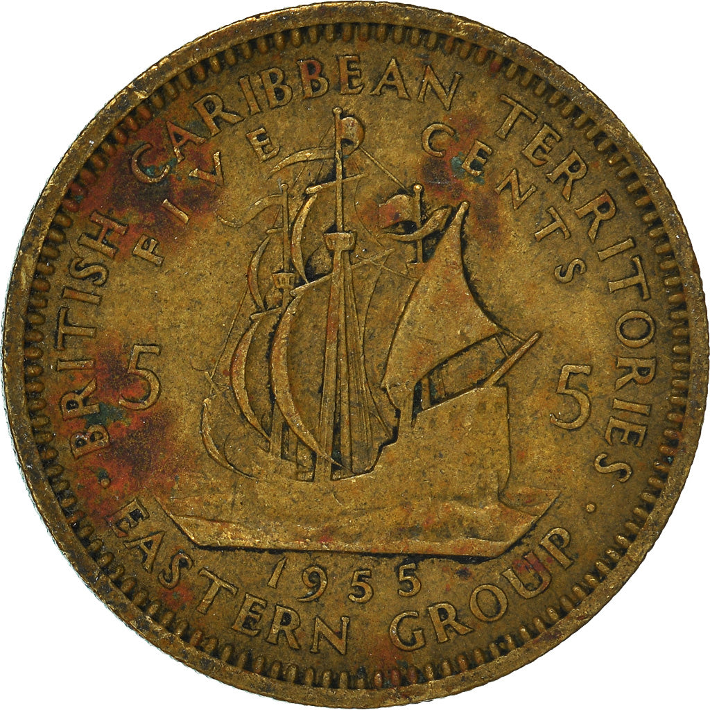Moneta, Stati dei Caraibi Orientali, 5 Cents, 1955