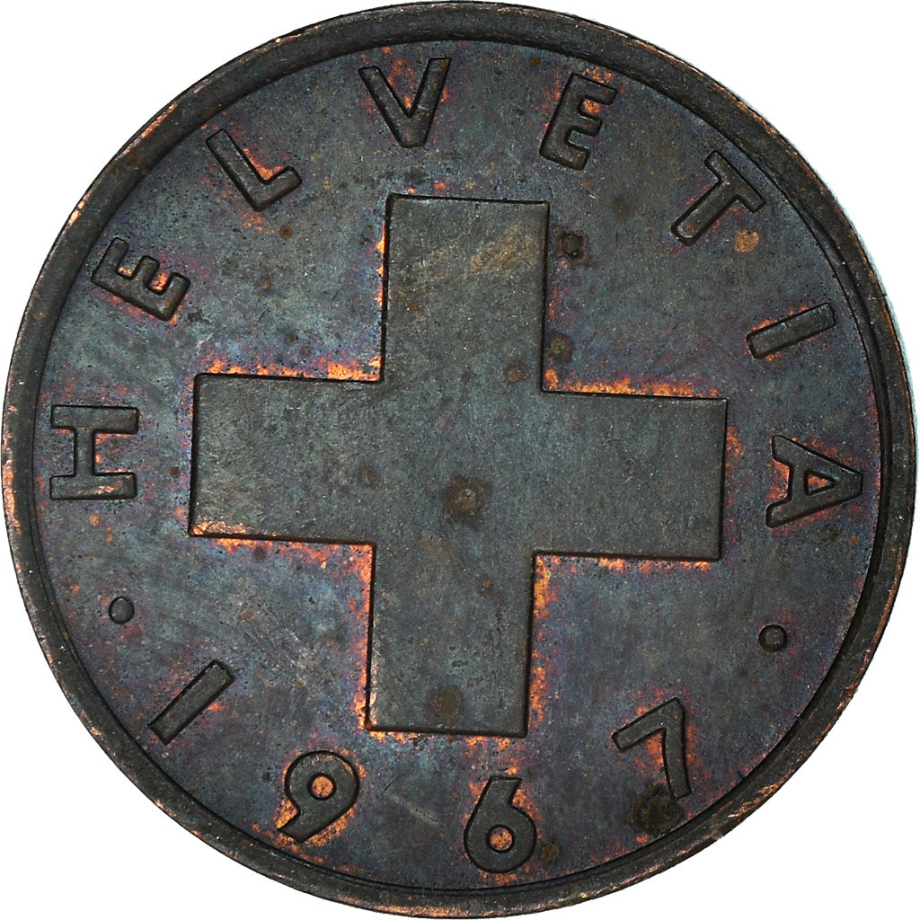 Moneda, Suiza, Rappen, 1967