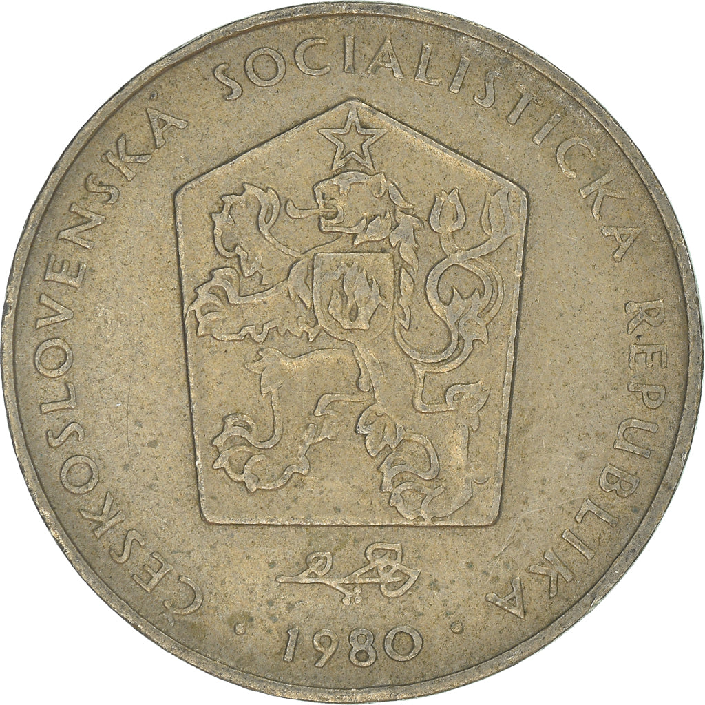 Coin, Czechoslovakia, 2 Koruny, 1980
