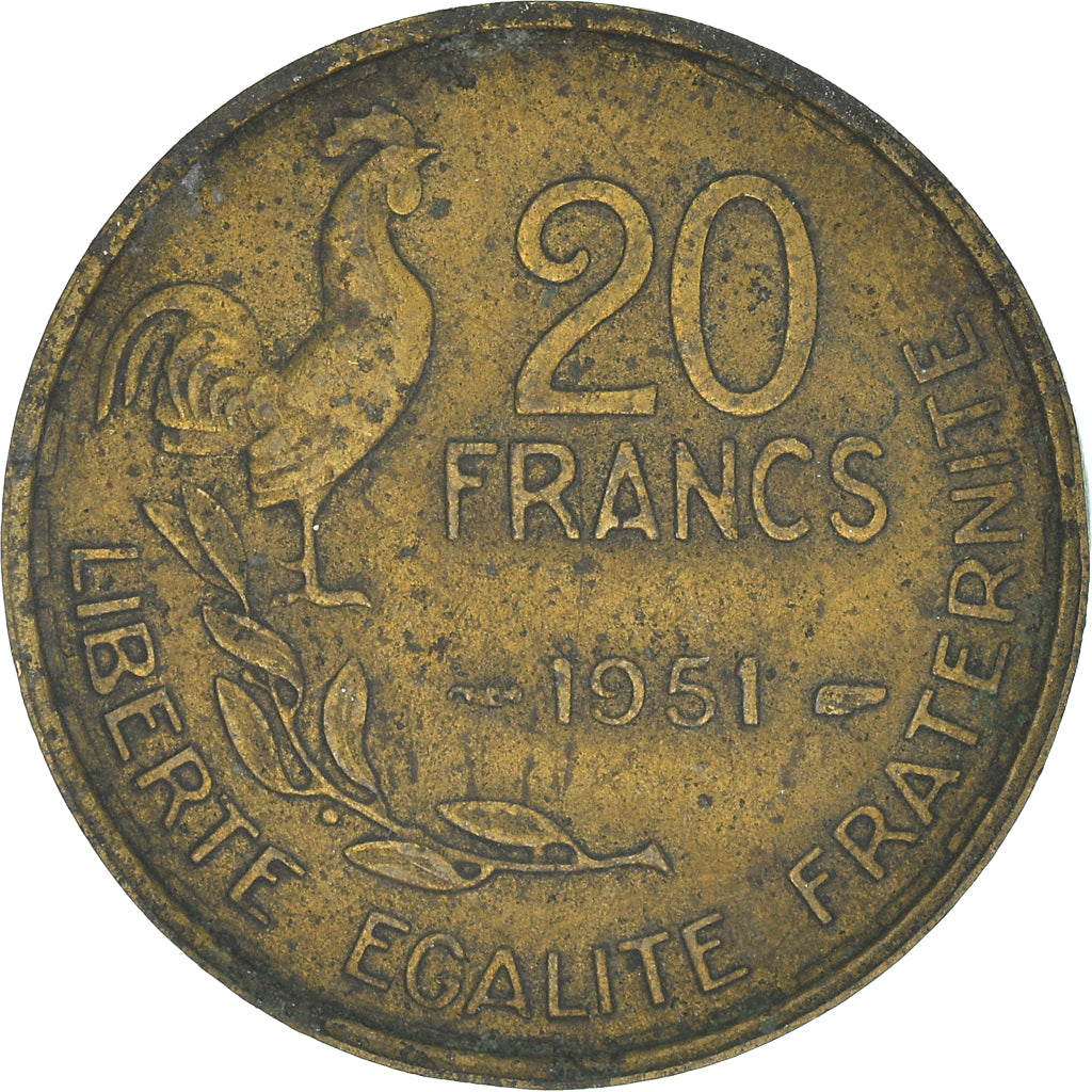 Moneta, Francja, 20 Francs, 1951