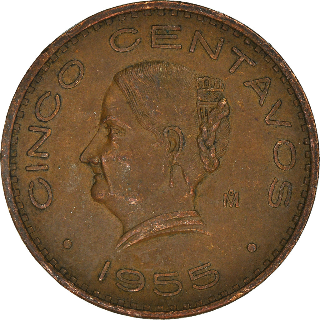 Coin, Mexico, 5 Centavos, 1955