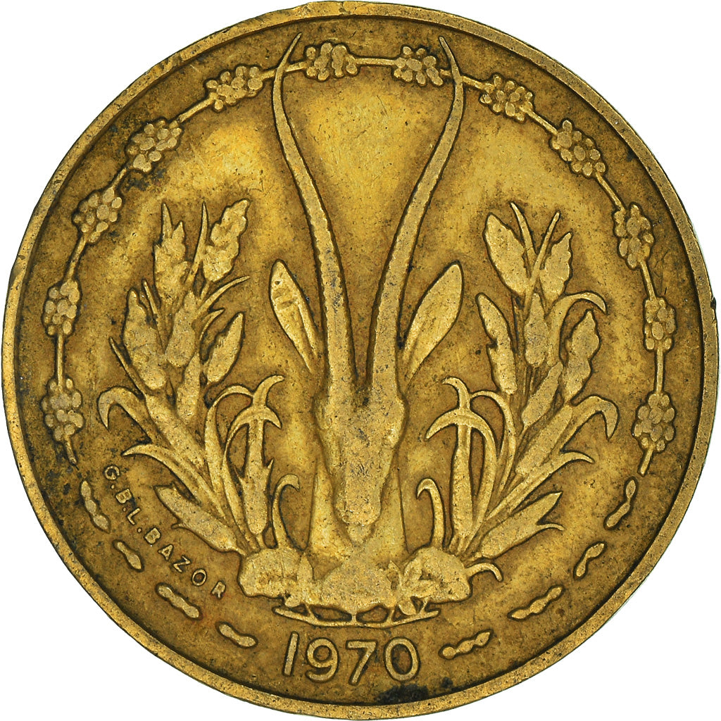 Moneda, Estados del África Occidental, 10 Francs, 1970