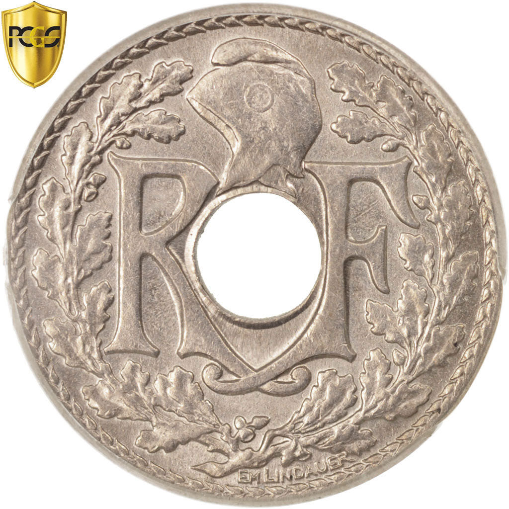 Coin, France, Lindauer, 5 Centimes, 1925, Paris, PCGS, MS64, MS(64)