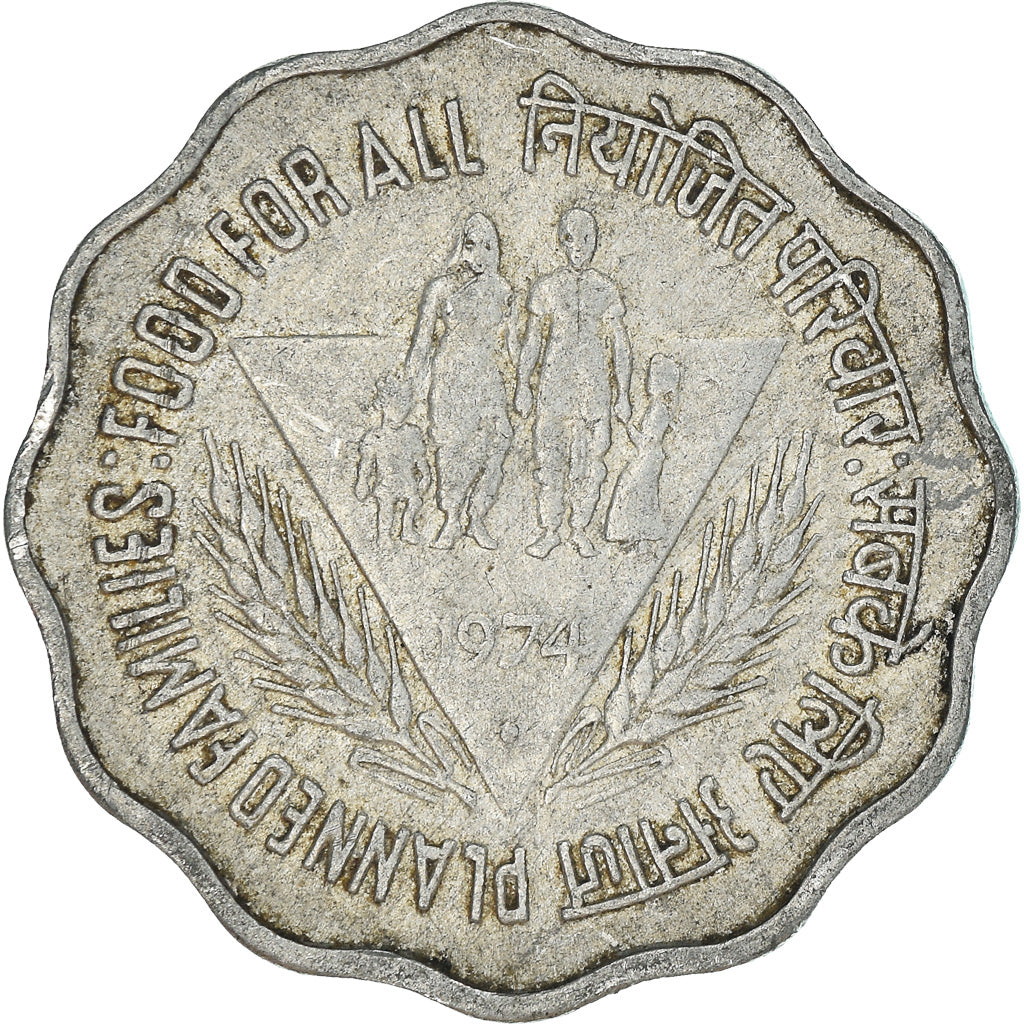 Munten, INDIAASE REPUBLIEK, 10 Paise, 1974