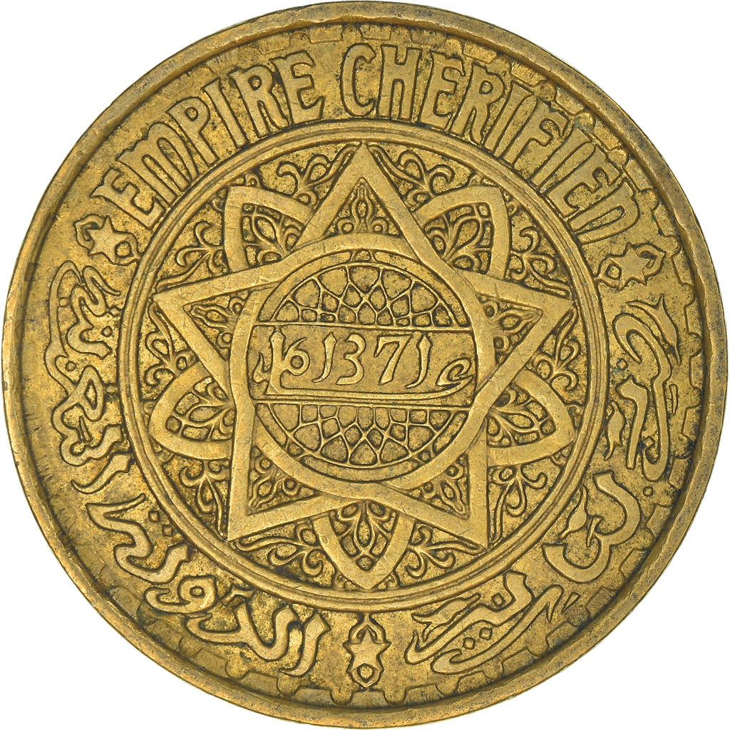 Moneta, Maroko, 50 Francs, 1371