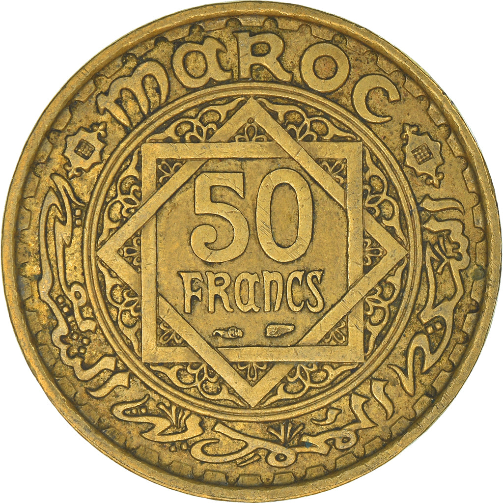 Moneta, Maroko, 50 Francs, 1371