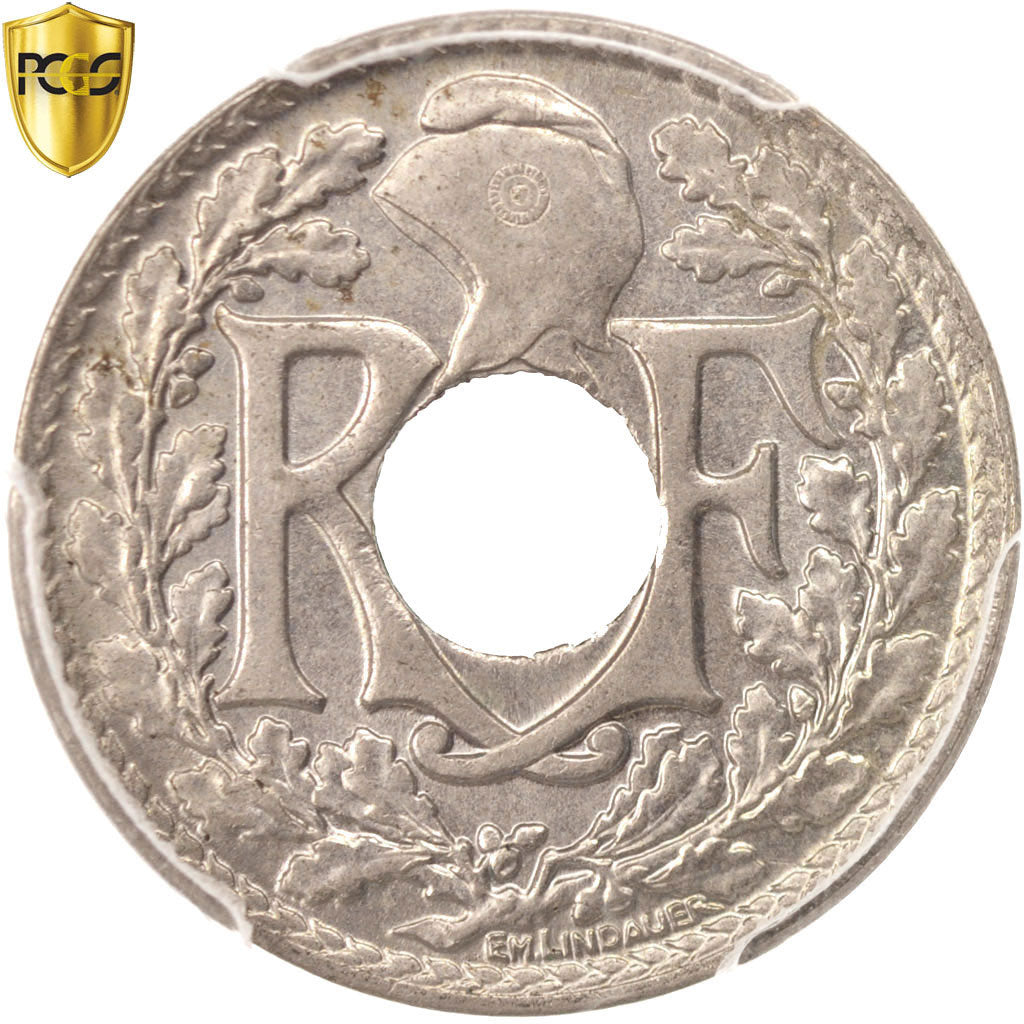 Monnaie, France, Lindauer, 10 Centimes, 1922, Poissy, PCGS, MS64, SPL+