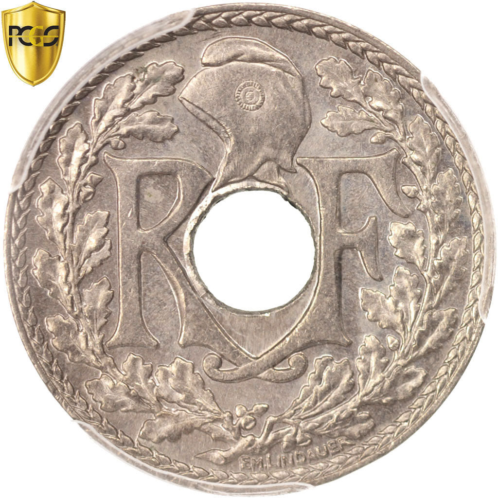 Monnaie, France, Lindauer, 10 Centimes, 1936, Paris, PCGS, MS65, FDC