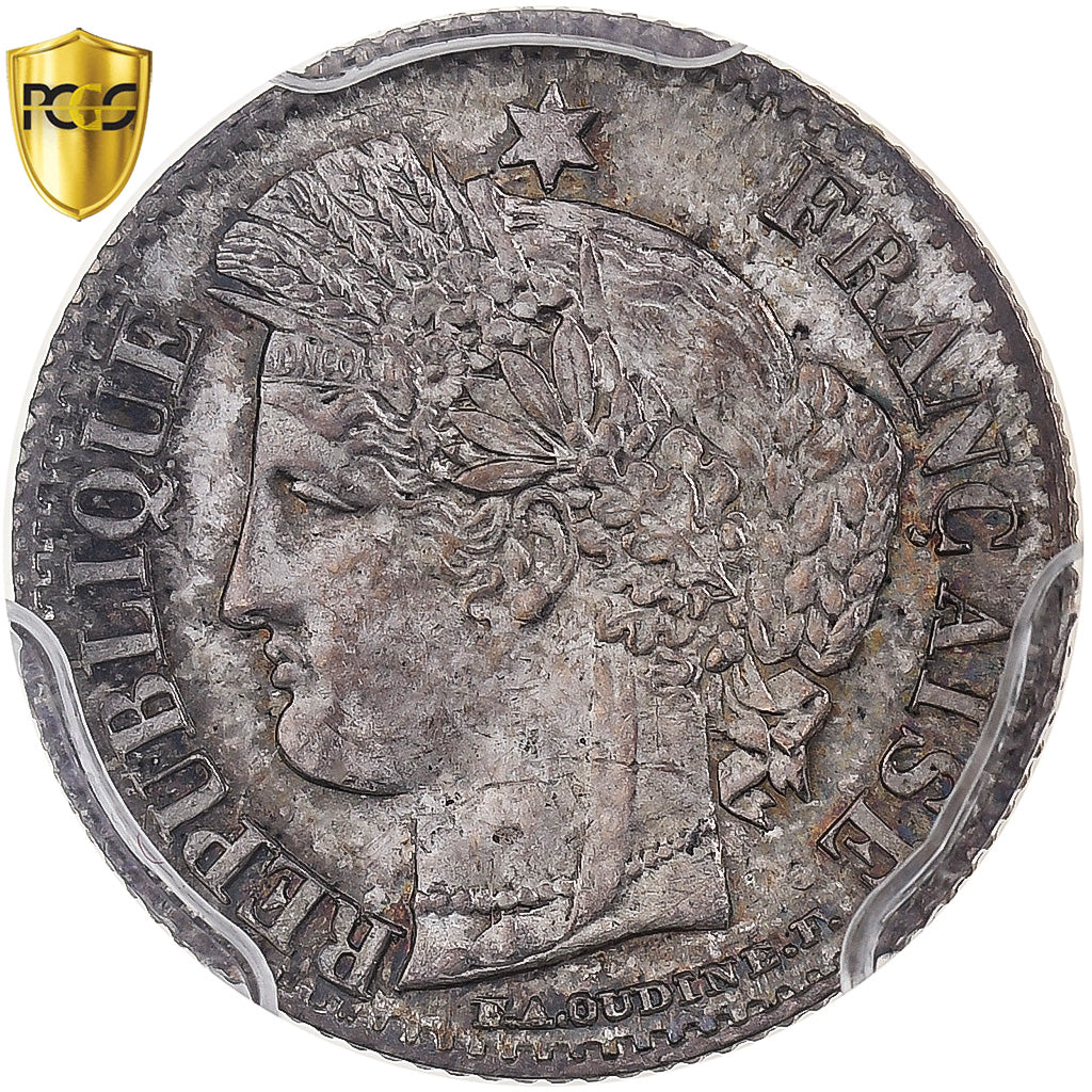 France, 20 Centimes, Cérès, 1851, Paris, Silver, PCGS, MS64, Gadoury:303