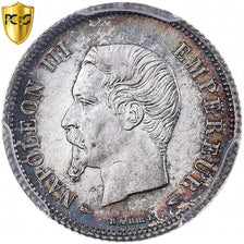 France, Napoleon III, 20 Centimes, 1853, Paris, Silver, PCGS, MS64, Gadoury:305