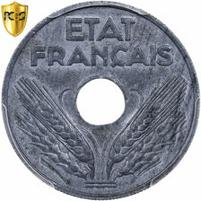 État français, 20 Centimes, 1944, Paris, Zinc, PCGS, MS62, Gadoury:321